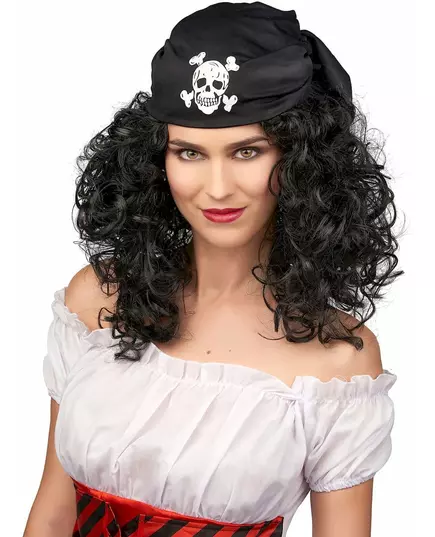 Black pirate wig for women