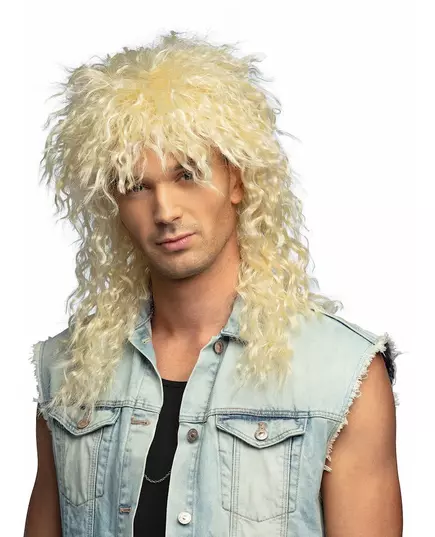 Voksen blond rockesangerparykk
