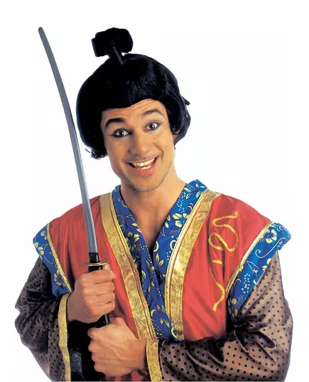 Kort samurai-parykk for menn