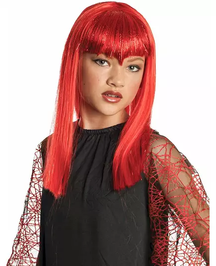 Red devil girl wig