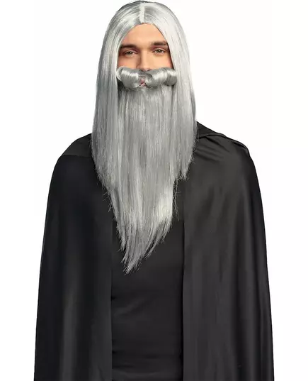 Adult Gray Wizard Wizard Wig and Beard