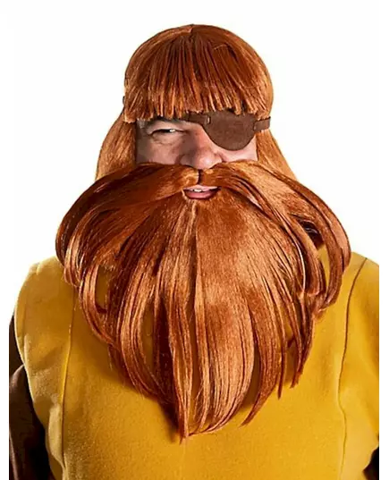 Halvar Vic, vikingmannen, parykk og skjegg