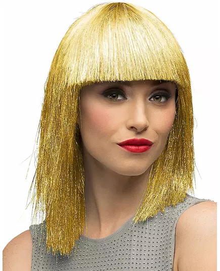 Women's golden iridescent wig