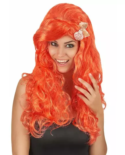 Long orange wig for women