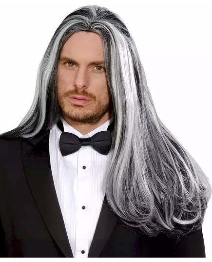 Lang tofarget vampyrparykk for voksne Halloween