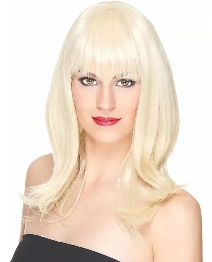 Luxury blonde mid-length women's wig - 170g