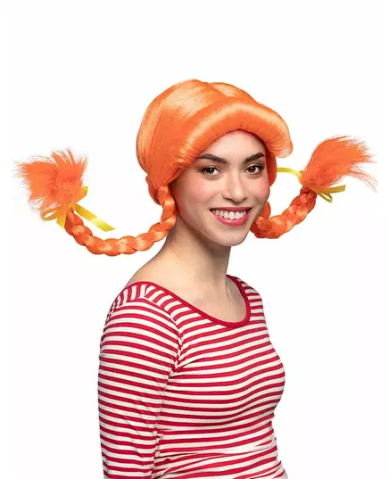 Oransje parykk for kvinner