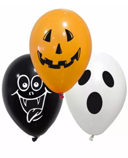 10 skumle halloween-latexballonger 28 cm
