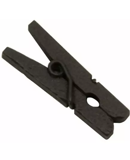 10 Mini black wooden clothespins