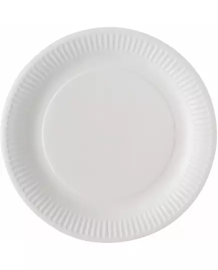 100 White Paper Plates 23 cm