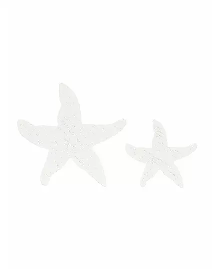 12 White Starfish Wooden Confetti 3 and 2 cm