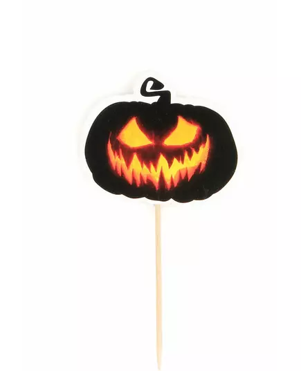 12 Scary Pumpkin Picks 12 cm