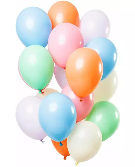 15 pastellfargede lateksballonger 33 cm