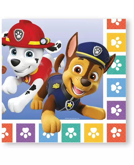 16 Paw Patrol napkins 33 x 33 cm