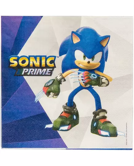 16 Sonic Prime-servietter 33x33 cm