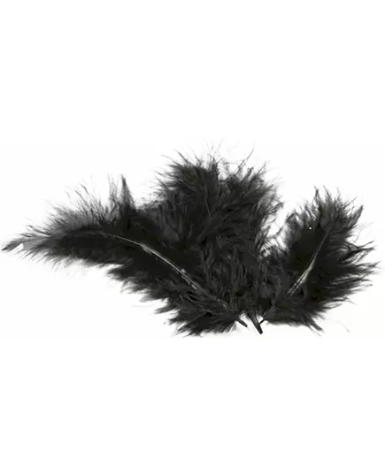 20 svarte dekorative fjær 5,5 cm