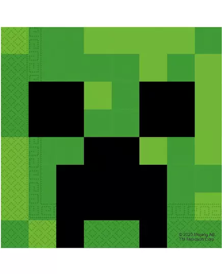 20 Minecraft papirservietter 33 x 33 cm