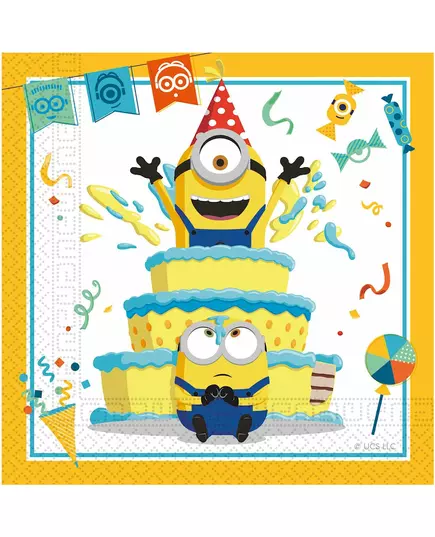20 Minions papirservietter 33 x 33 cm
