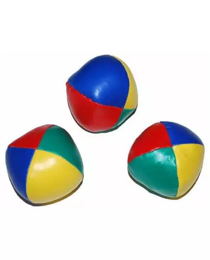 3 fargede sjongleringsballer 6 cm