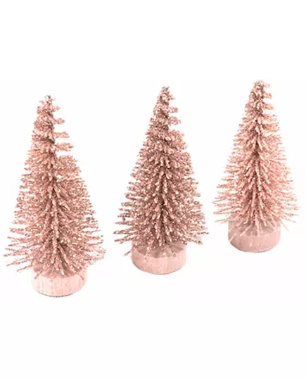 Small artificial rose gold trees 5.5 x 2.5 cm