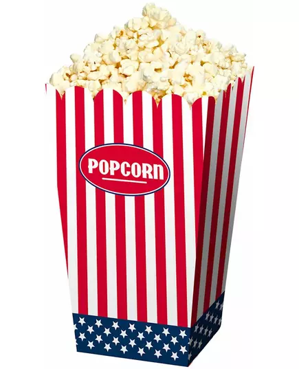 4 esker med USA-popcorn