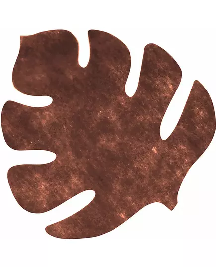 4 brune bladformede bordbrikker 35 x 40 cm