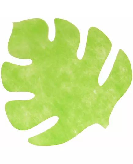 4 limegrønne bladformede bordbrikker 35 x 40 cm
