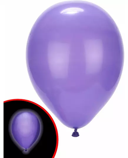 5 Illooms ® Purple LED Balloons