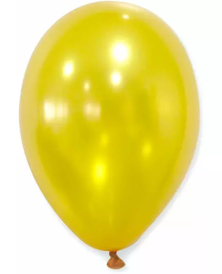 50 metalliske gullballonger 30 cm