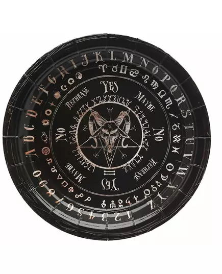 6 Ouija-brett-pappistallerkener 18 cm