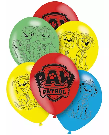 6 Paw Patrol lateksballonger 27,5 cm