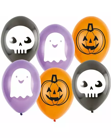 6 Halloween Venner lateksballonger 23 cm