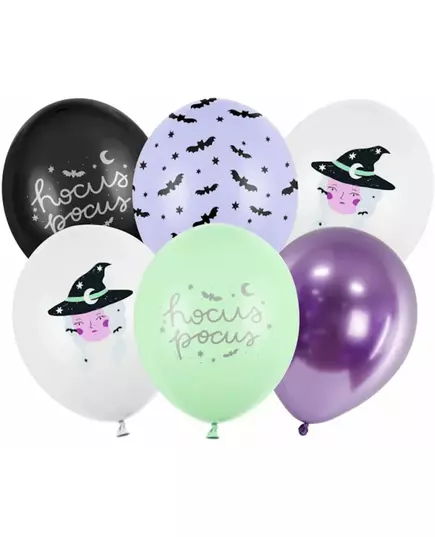6 Halloween-hekse lateksballonger 30 cm