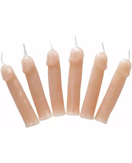 6 penislys à 7,5 cm