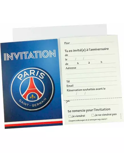 6 invitasjonskort + 6 PSG-konvolutter 12 x 16,5 cm