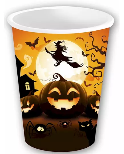 6 Halloween-gresskar-papirkopper 240 ml