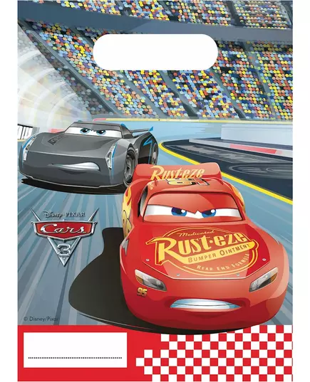 6 Cars 3 Gift Bags 16 x 23 cm