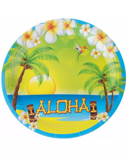 8 Aloha papirtallerkener 23 cm