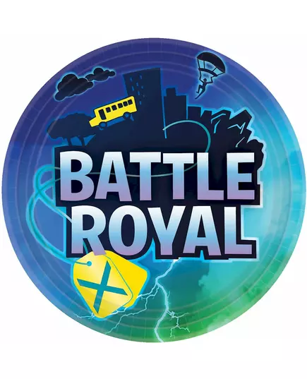 8 Battle Royale-papirtallerkener 23 cm