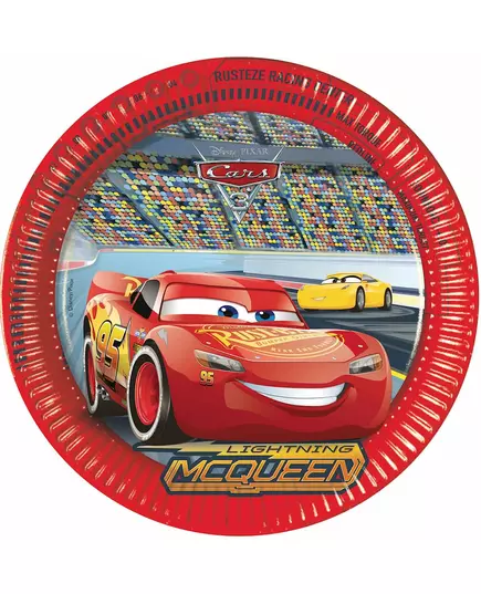 8 biler 3 23 cm papirtallerkener