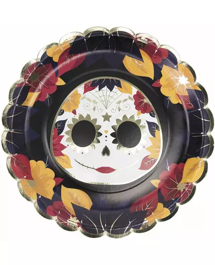 8 Dia de los muertos papirtallerkener 23 cm
