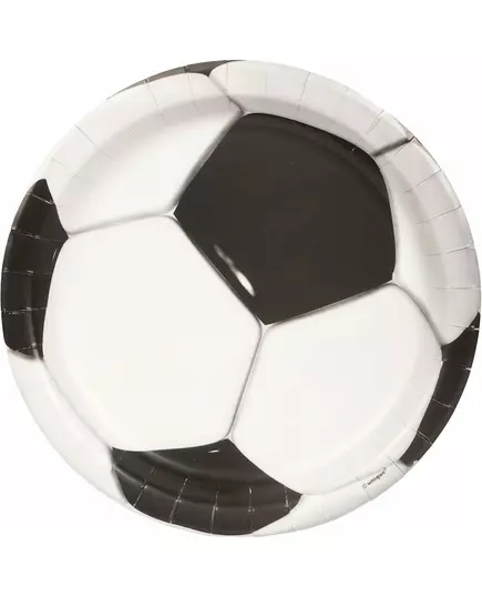 8 fotball-pappistallerkener 23 cm