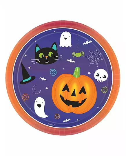 8 Halloween Venner Papirtallerkener 23 cm