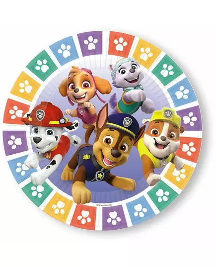 8 Paw Patrol paper plates 23 cm