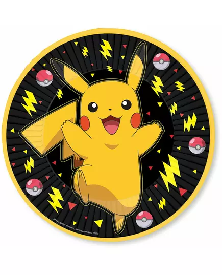8 Pokémon Pikachu-tallerkener 23 cm