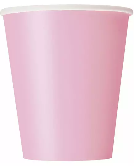 8 lyserosa pappkopper à 210 ml