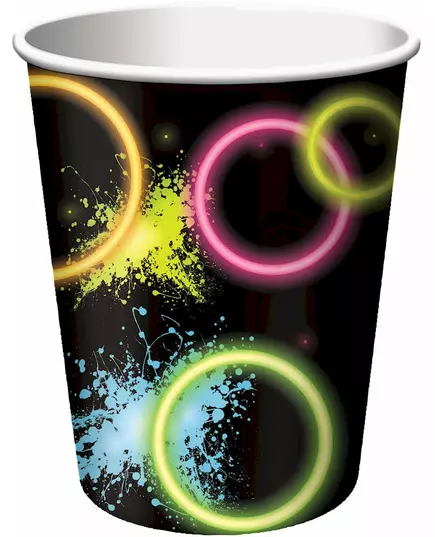 8 Glow Party-papirkopper 266 ml