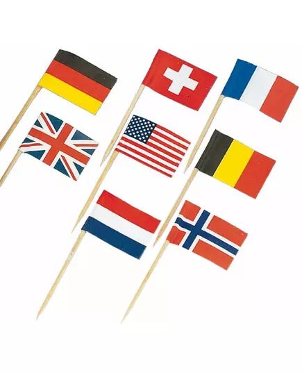 30 miniflaggvalg fra land i verden