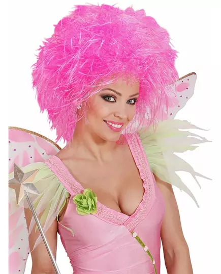 Neon pink wig for women
