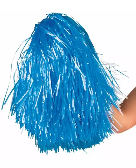 Metallic blue pompom